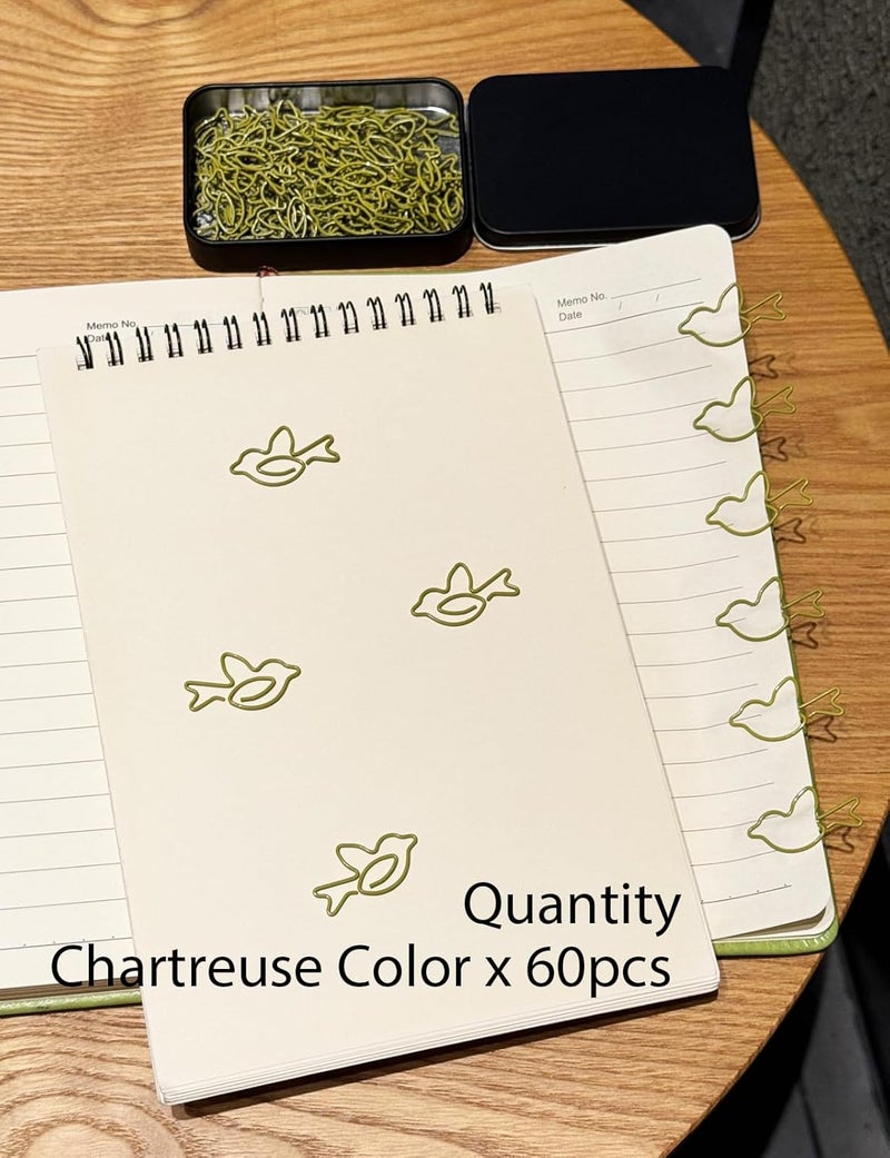 Daxtril Cute Paper Clips, 60 PCS Bird Shaped Paper Clips Animal Bookmarks Clips, Assorted Colors, Fun Office Gifts for Women Men Coworkers Teachers Students Girls Boys, Christmas Gifts - Image 3
